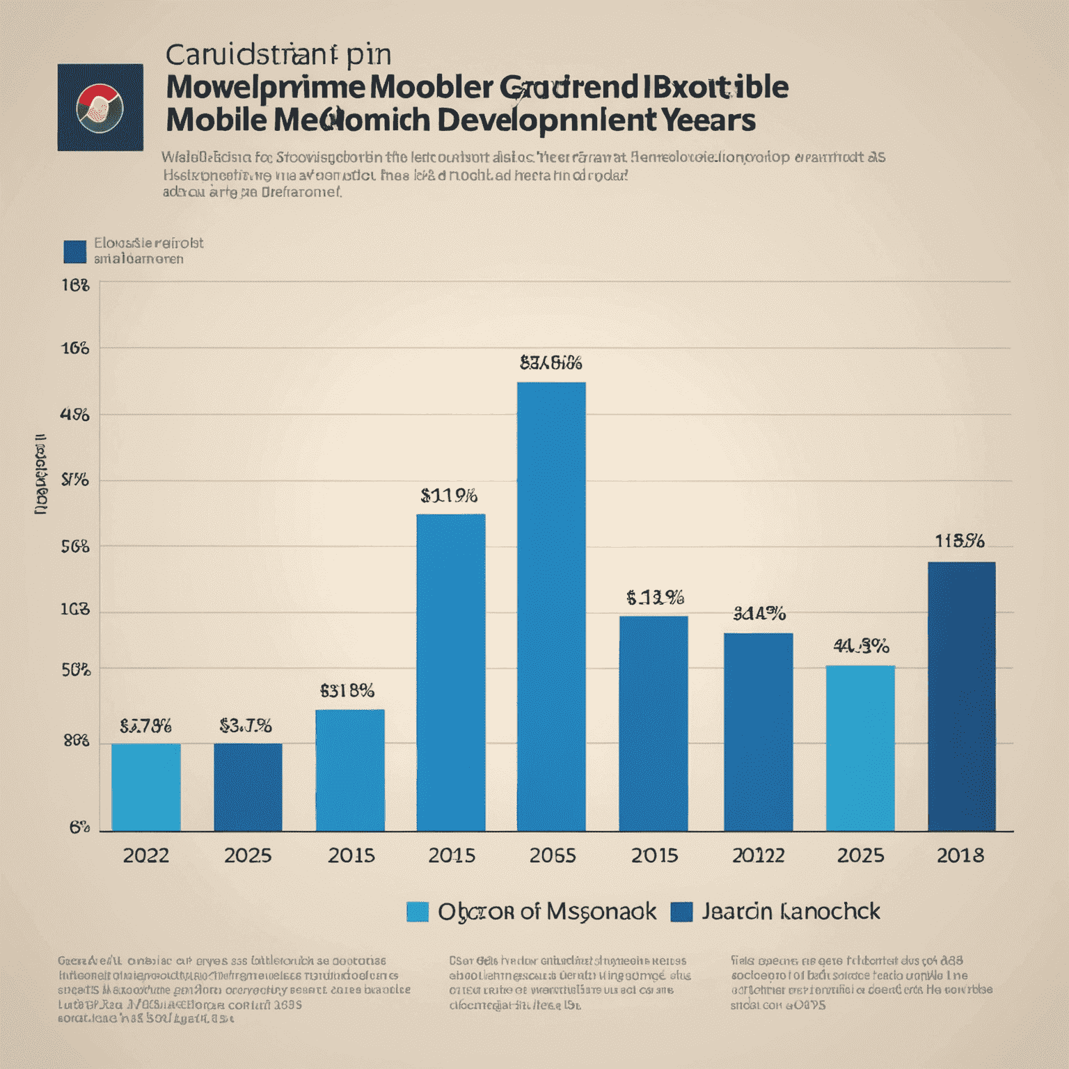 Gráfico que muestra el crecimiento de empleos en desarrollo móvil en México en los últimos 5 años